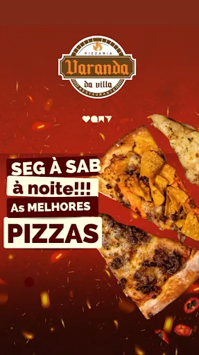 As melhores pizzas, de segunda a sábado à noite